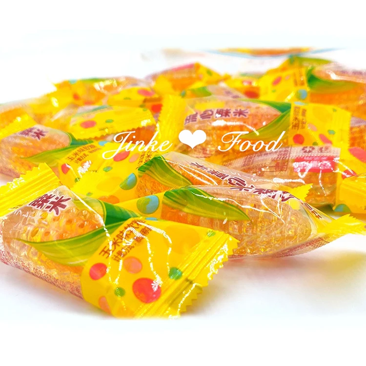 Not sugar free candy corn chewing gummy sweets confectionery factory in China