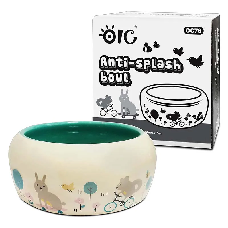 
Rabbit Products Small Pet Bowls Anti-splash Bowl Ceramic Rabbit Feeding Bowl For Rabbits 