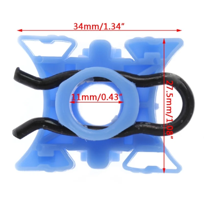 3509416 51321938884 plastic clips N49, white/blue window regulators