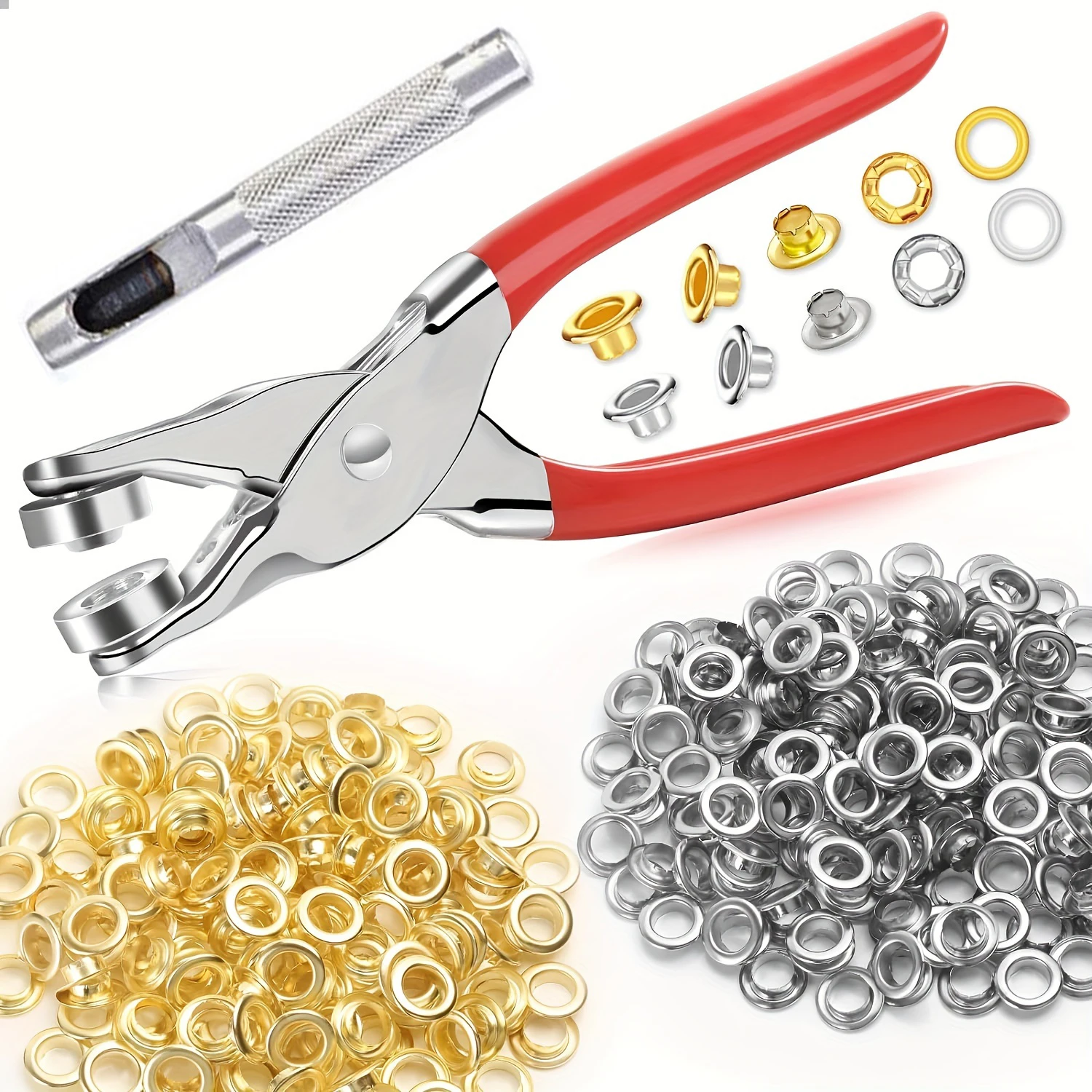 Buttonhole tool set hand-held punch pliers portable rivet manual punch 12mm metal ring air hole pliers Grommets plier