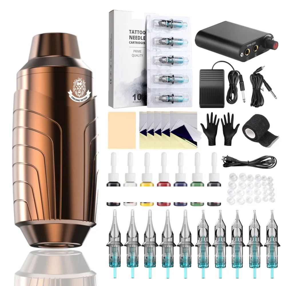 Complete cut line fog tattoo machine set motor tattoo machine all-in-one tattoo set