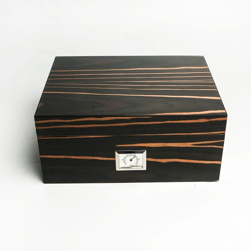 OEM Custom Logo Modern 25 CT Peach Wooden Cabinet Cigar Humidor Box