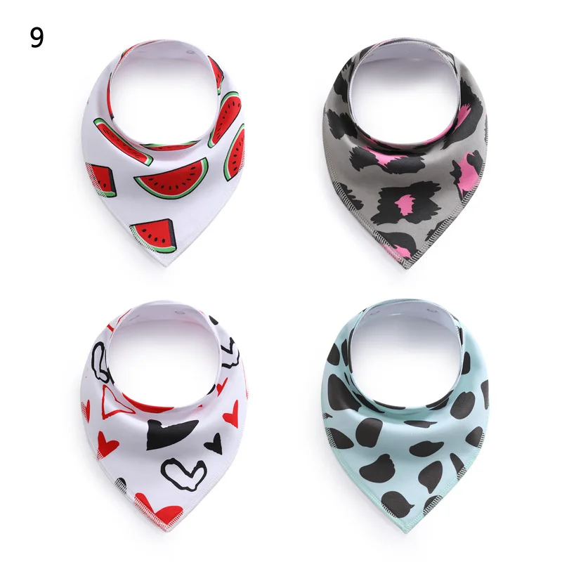 2021 4pcs cotton baby bib cloth bandana bibs for babies odontologia regalo de Navidad de bebe tela para baberos