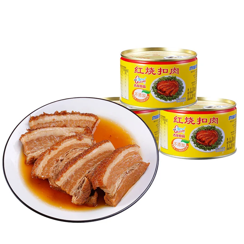 Canned pork with braised pork Stewed pork with canned