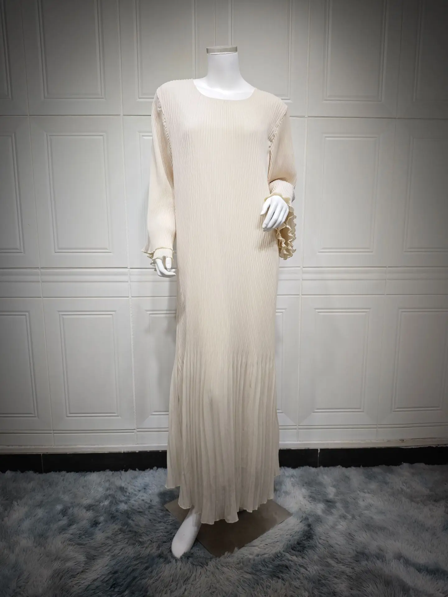 Yibaoli Manufacturer Top Quality Arabic Women New Model Chiffon Two-color Abaya In Dubai With Matching Hijab Modest Muslim Dress