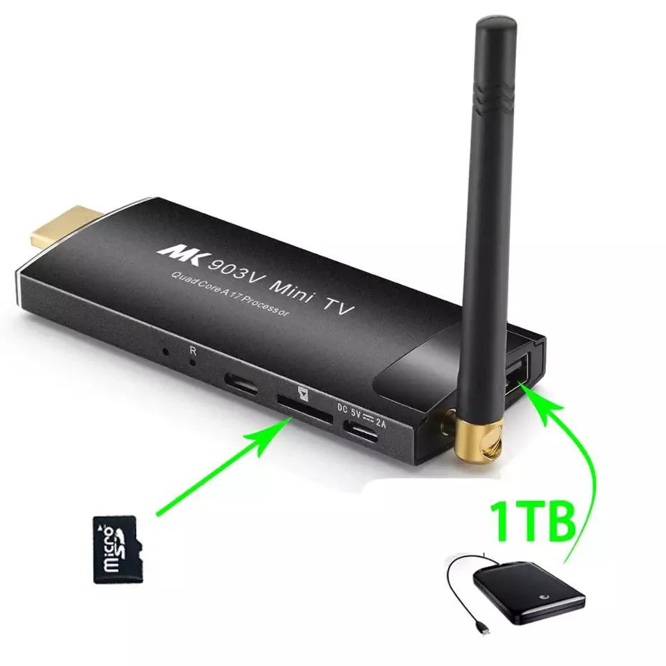 Remote and Premium HD-MI Cable tv Stick 4K HD/4K/HDR Streaming Media Player Simple Metal Case Quad Core Tv Stick 4k