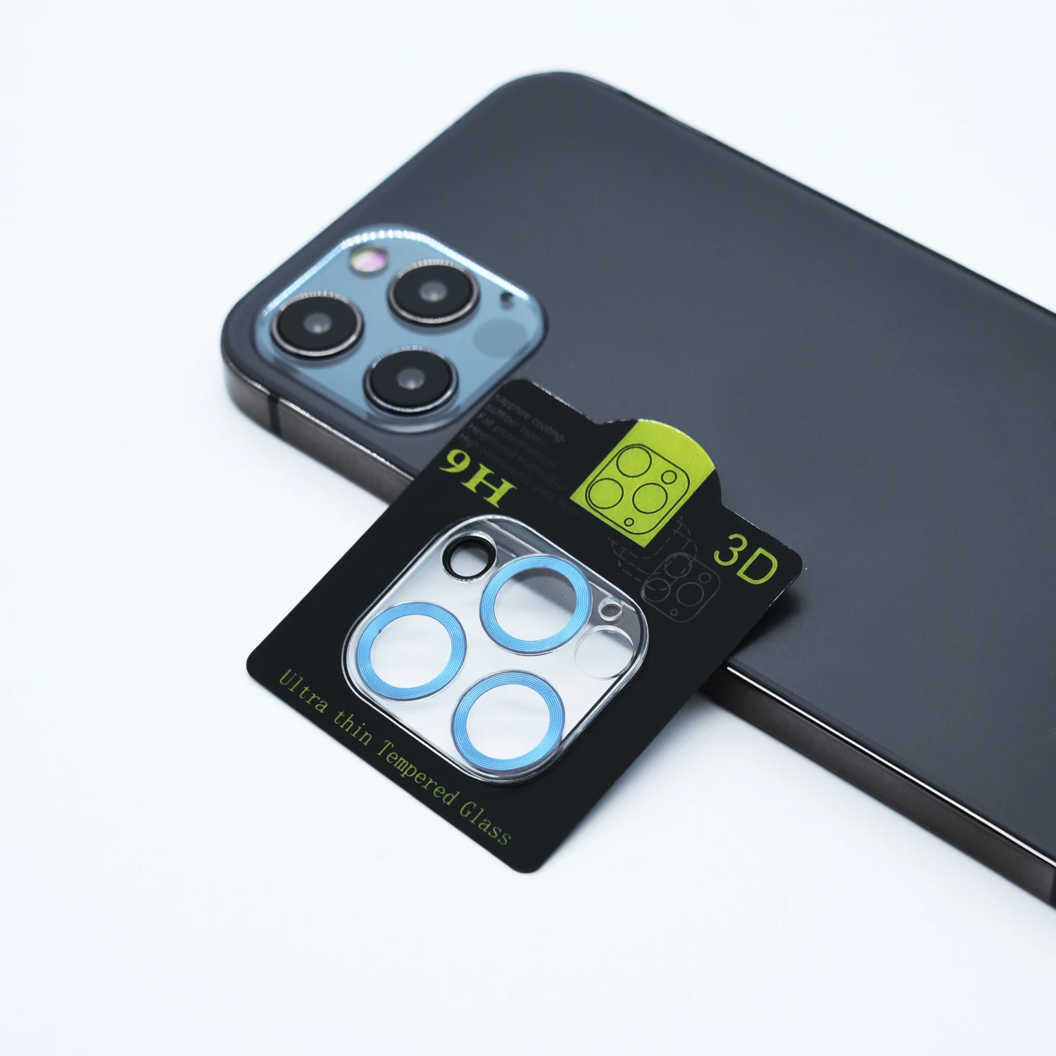 
Hot Anti-scratch Camera Lens Screen Protector with Metal Rings tempered glass guard camera film protector For iPhone 12 Pro Max 