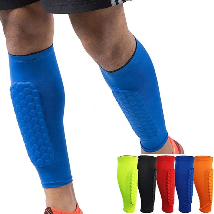 Custom Honeycomb Football Guards sock Leg Strap Brace Support Pads Calf Compression Sleeve Soccer Shin Guard