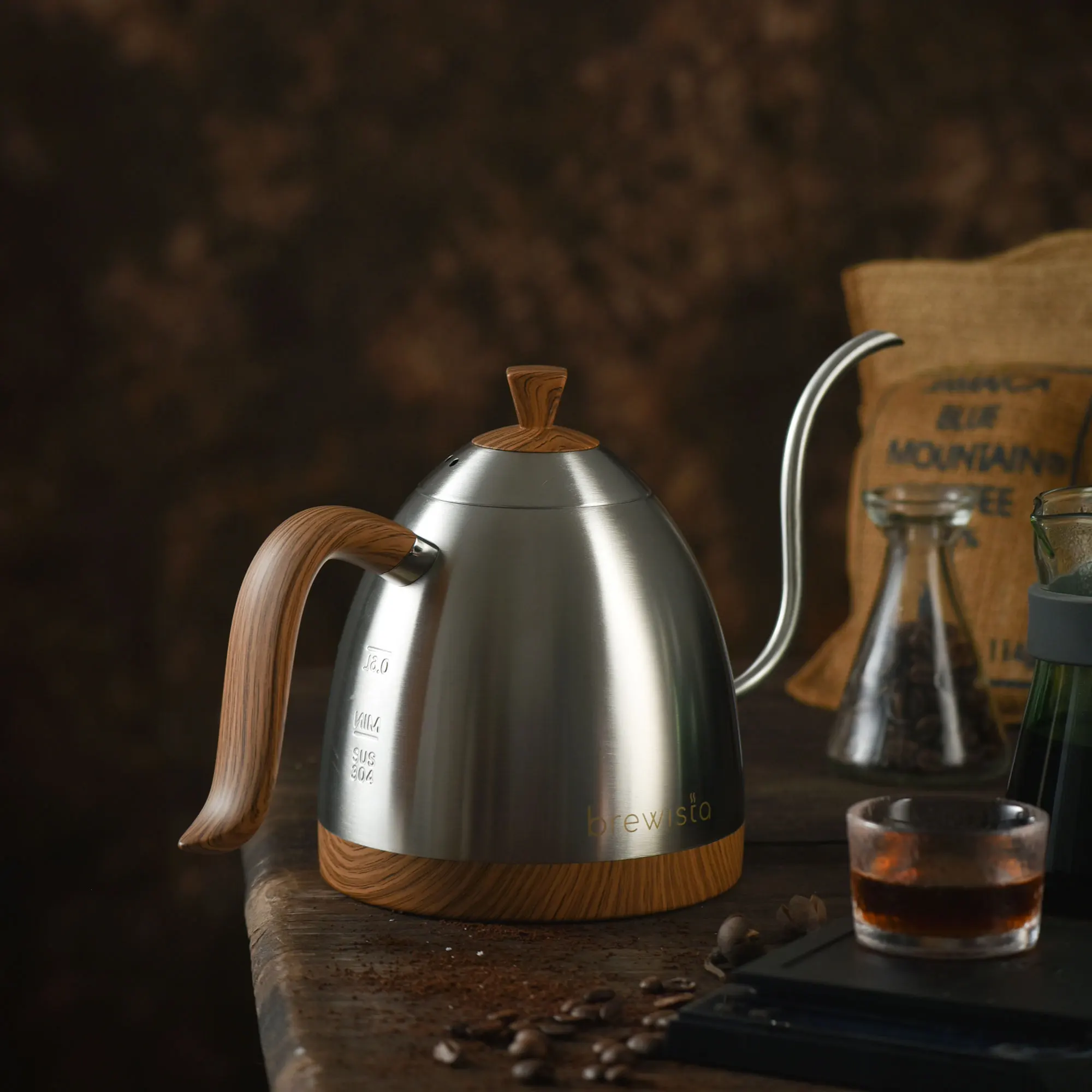 Brewista 600ml 1l Artisan Electrical Gooseneck Pour Over Coffee Kettle With Temperature Control
