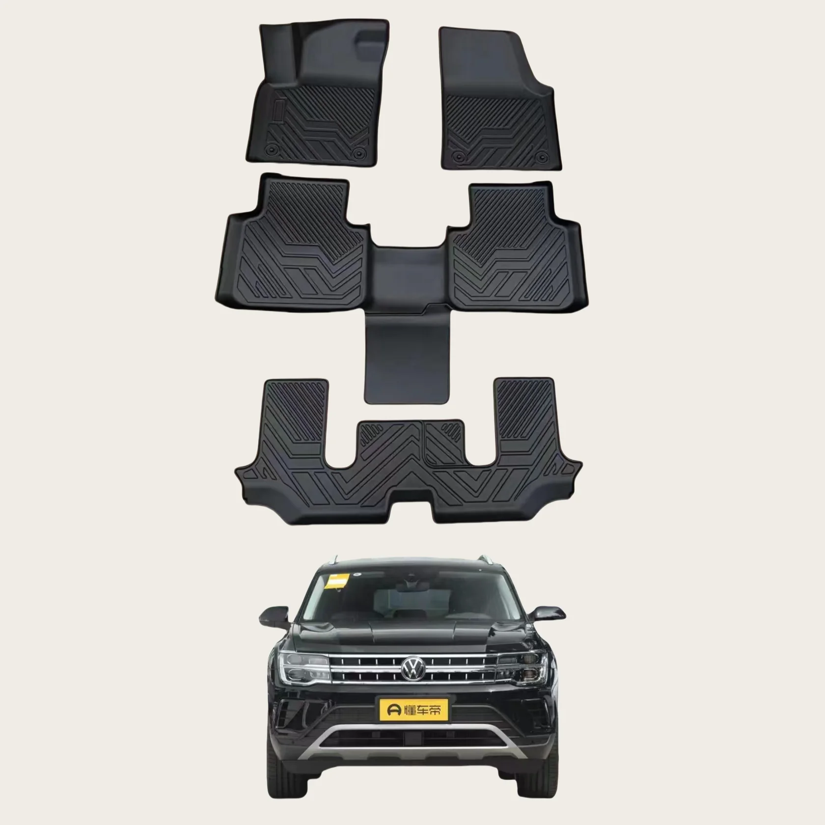 Подходит для всепогодного автомобильного коврика VW VOLKSWAGEN ATLAS 6 мест защиты окружающей среды специальный автомобиль