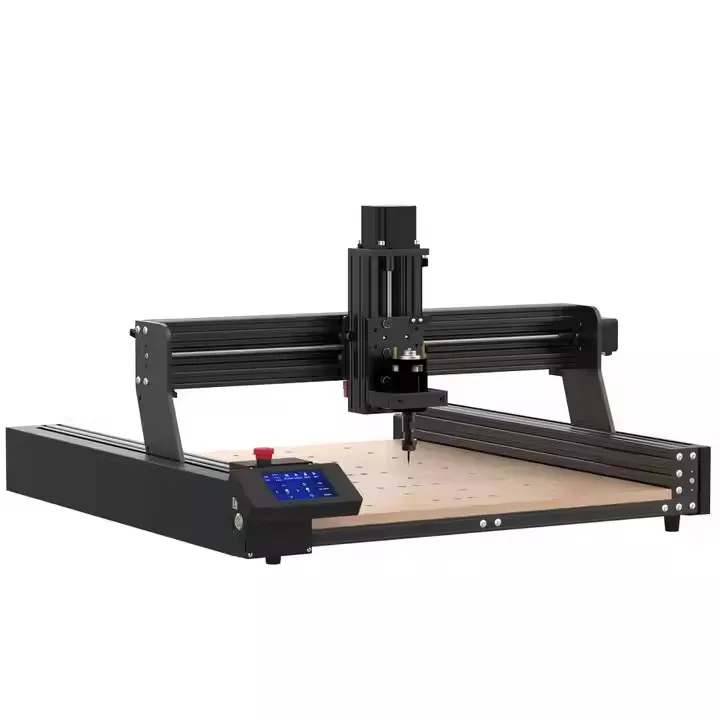 Desktop 3d aluminium profile cnc wood routers machine a axis4th axis rotary with laser module