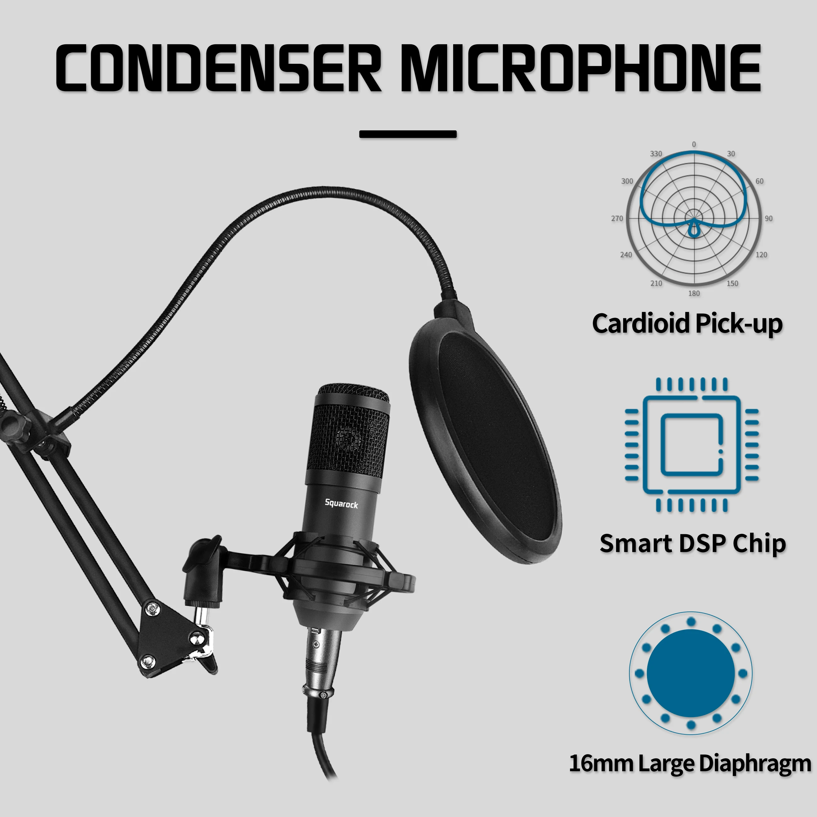 V8s PLUE sound card audio automatic adjustment recording for radio broadcasting singing and recording KTV Karaoke microphone