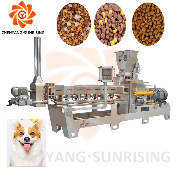 Jinan Chenyang Dog Snacks Machine Dog Food Extruder extruded dry pet food production line