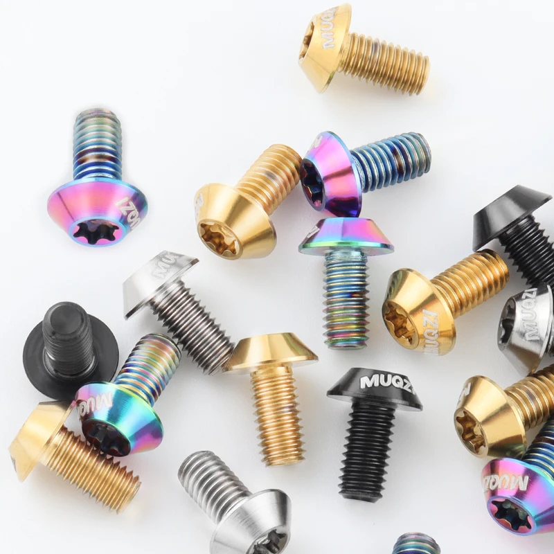23023 MUQZI M5 * 10 мм титановый T25 Torx Road MTB велосипедный дисковый тормозной винт Ti Сверхлегкий ротор крепежные болты