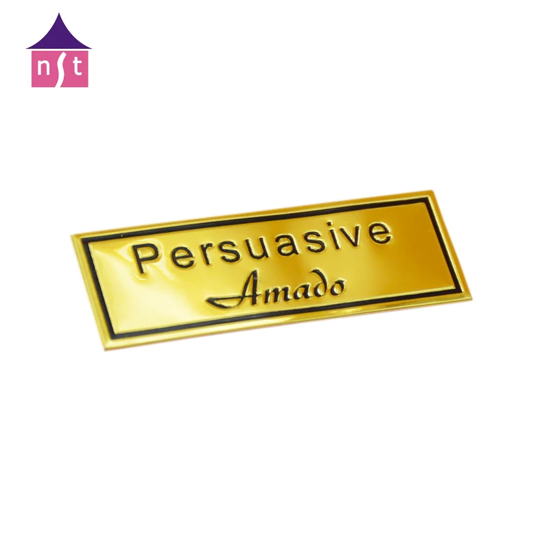 Custom printing anodized metal labels Permanent adhesive industrial logo nameplates Self-adhesive Aluminium stickers
