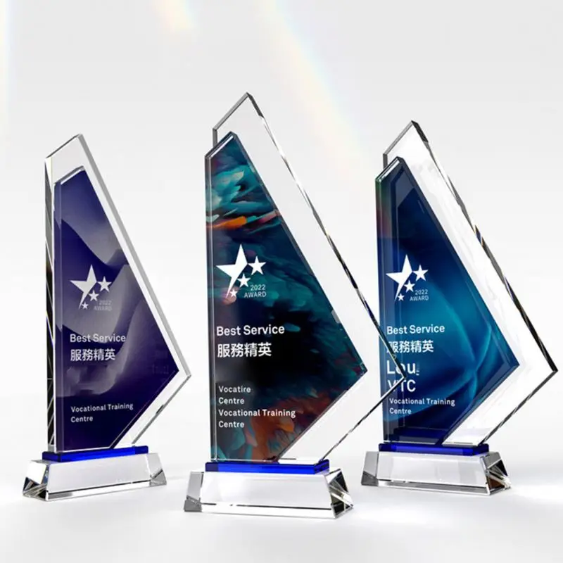 Wholesale 3D Laser Engrving, Acrylic Awards Blank Crystal Trophy Custom Logo Acrylic Star Awards For Business Gift/