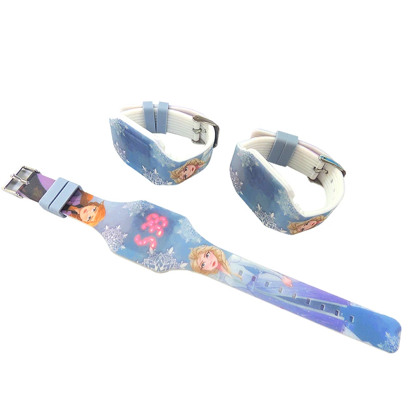 
 Заводская цена, силиконовые часы Ice princess, светодиодные цифровые наручные часы с регулируемой металлической пряжкой  