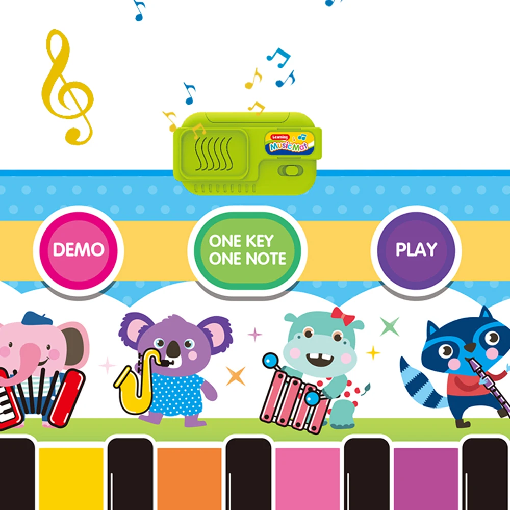 Soft Piano Mat for Toddler Touch Musical Dance Mat Play Mat for Baby Touch and Learn Educational Toy Piano Carpet