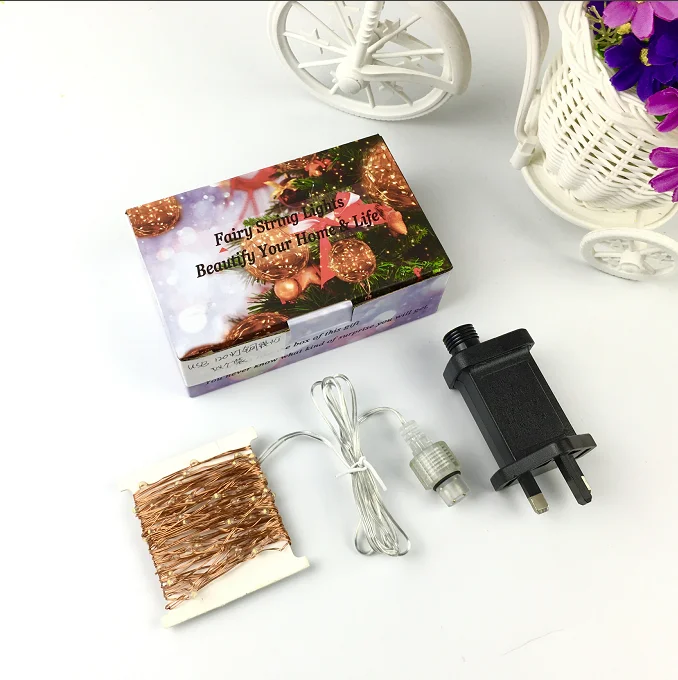 Christmas lights Birthday Party Decoration Lights Plug Series Outdoor Led Copper Wire String Fairy Light