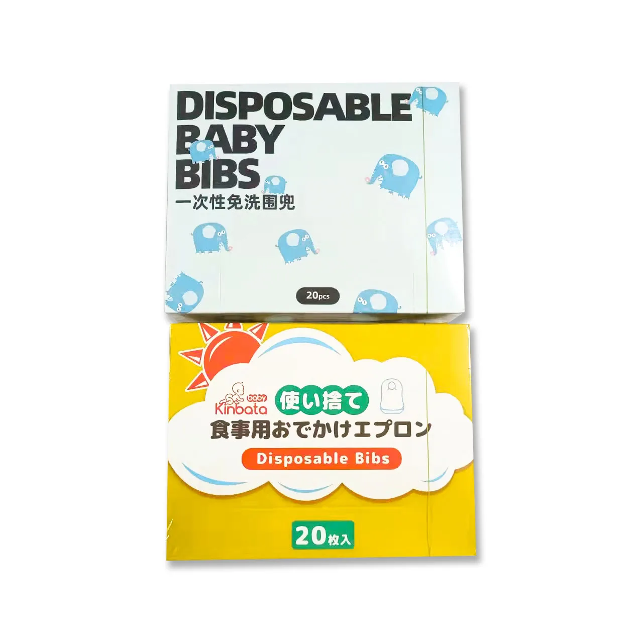 Hot sell 2022 new cartoon pattern printed Individual Package disposable baby bibs