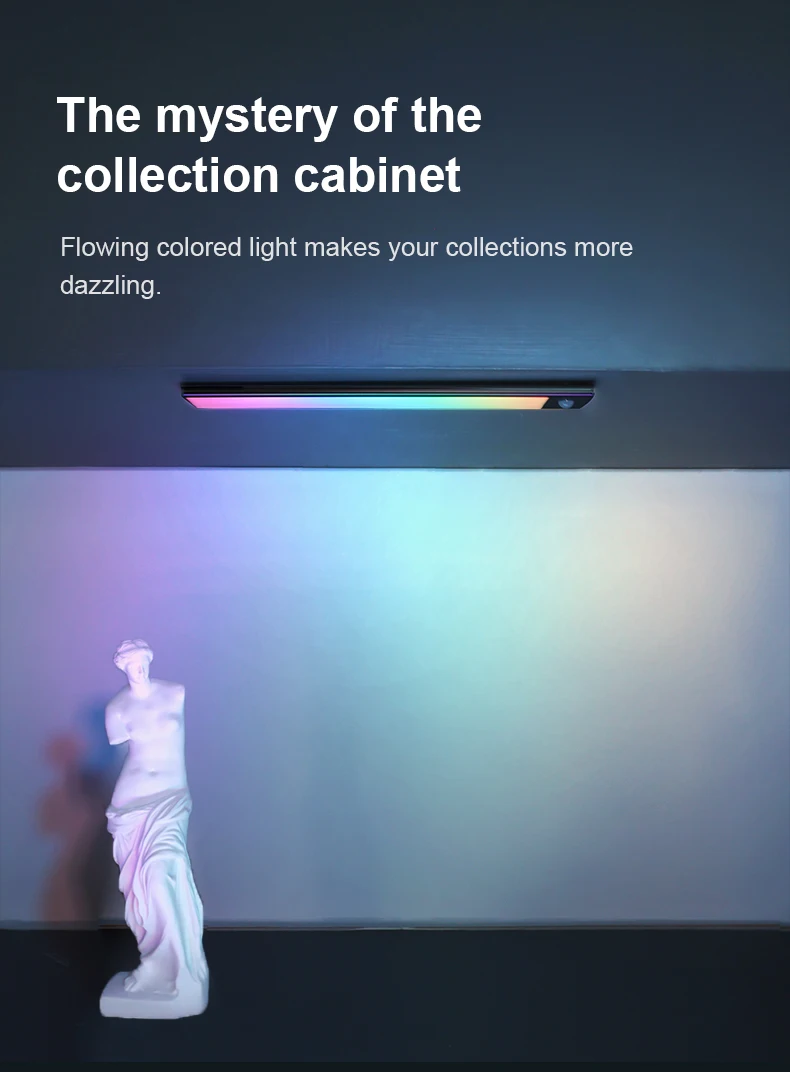 Illuminate Space with Magic Motion Sensor LED Light with Dazzling Color Changes Wireless Rechargeable Night Light for Bedroom