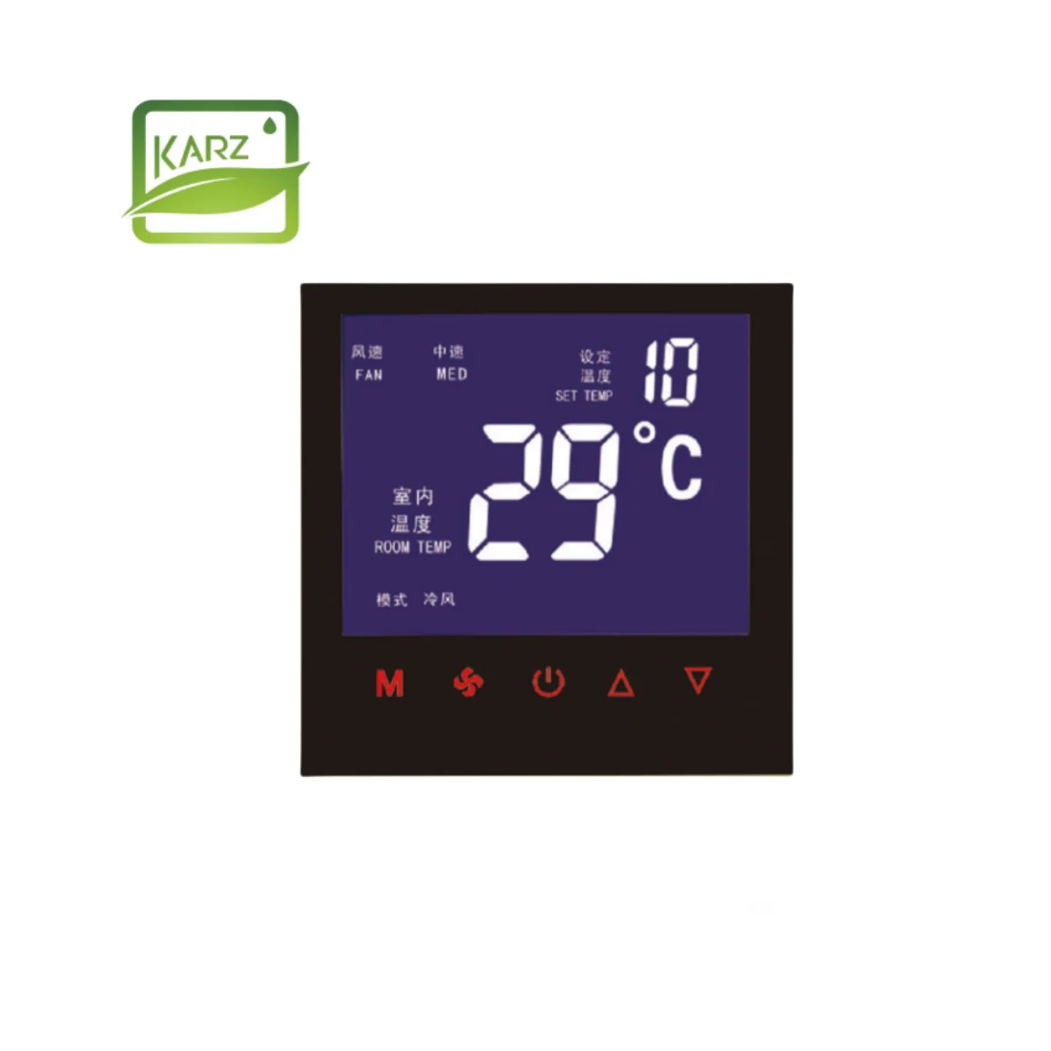 KR-1703F Wi-Fi ЖК-приложение HVAC контроллер FCU термостат 3 центральный системы кондиционирования воздуха для офиса отеля