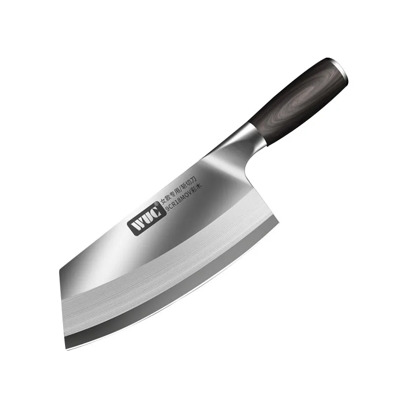 Hot selling butcher knife sharp stainless steel wooden handle minced meat sliced fruit and vegetable Chinese kitchen knife