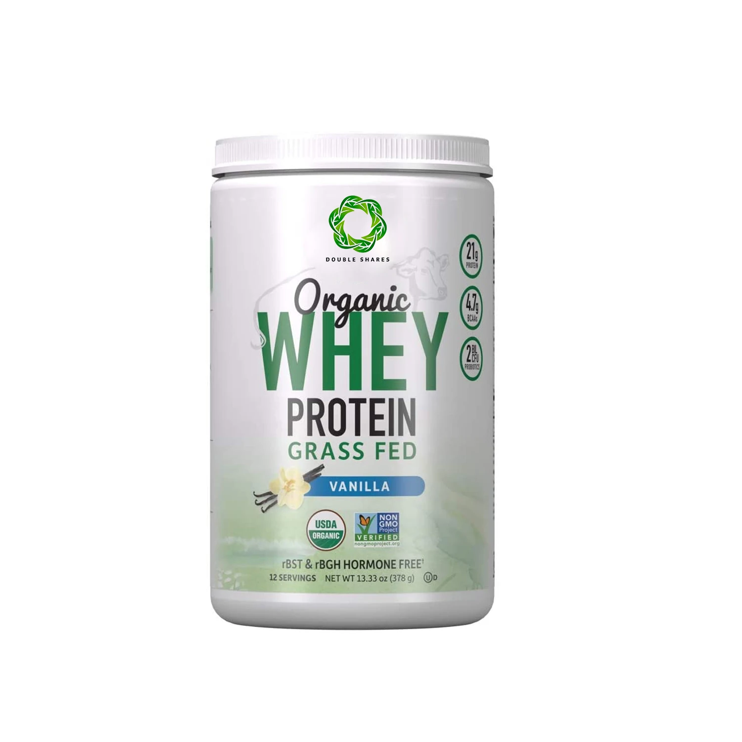 Organic Whey Protein Grass Fed Vanilla Powder.Premium Quality Food Supplement Protien Powder Organic Whey Protein Powder
