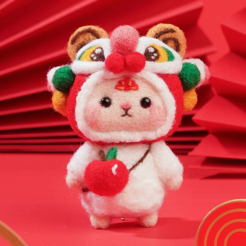 Chinese Zodiac Signs Needle Felting Kit, Complete Needle Felting Tools and Supplies, Animals Wool Felting Kits