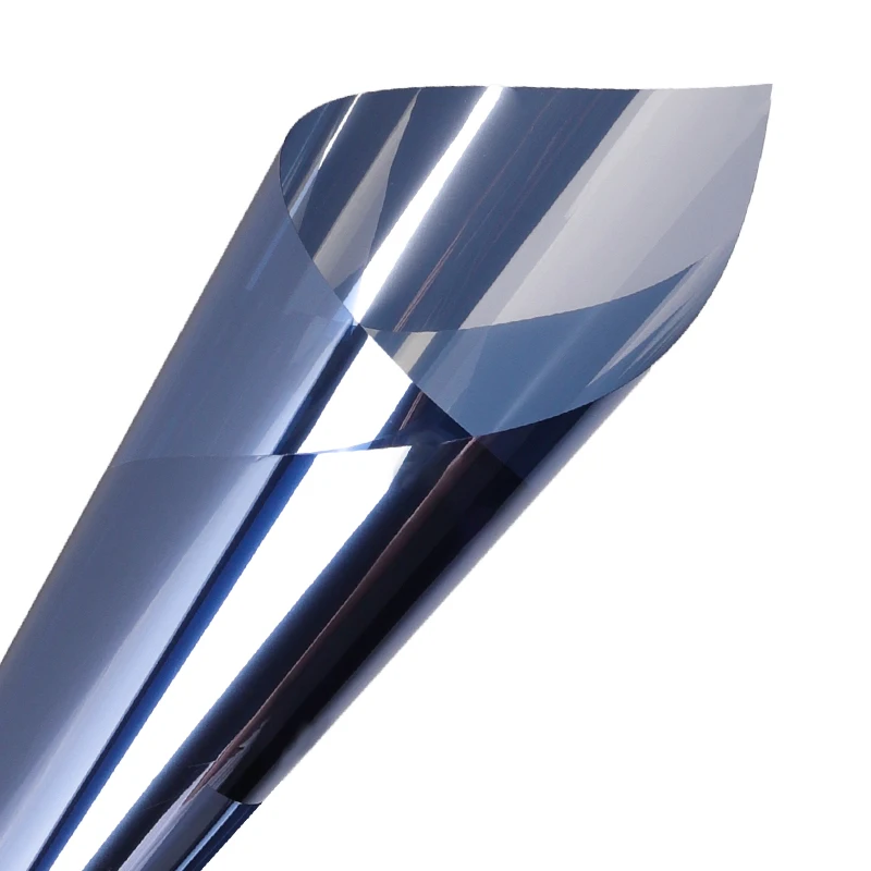 Dark Blue Silver Decorative Stained Glass Window Film for Home  3 Window M Tint Film Roll