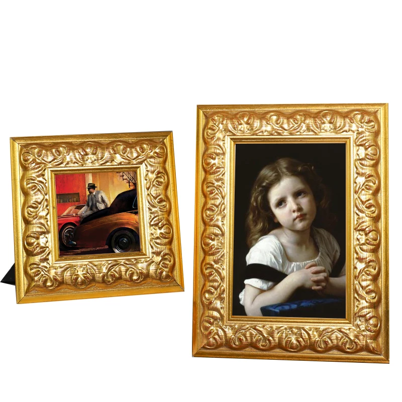 Luxury Gold Wood Frame gold Photo Frame For Picture 8x10 4x6 5x7 photo