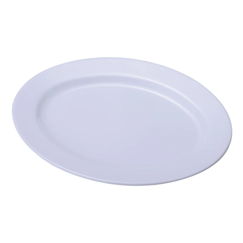Factory supply 100% melamine oval plate personalize wholesale white melamine plates