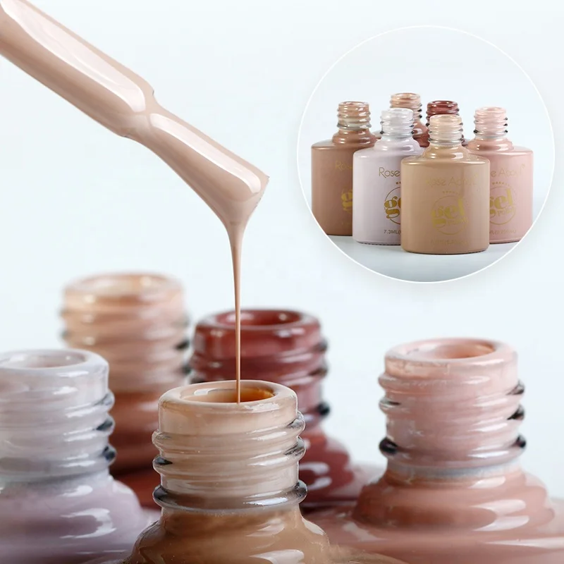 Rose About 7.3ml UV Nail Gel Polish Set Easy Soak Off UV/LED Long Lasting Gel Polish Kit