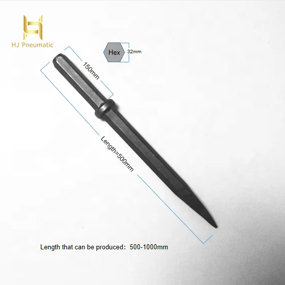 Factory Price  air compressor concrete breaker Hex pneumatic jet chisel 32*150*500mm