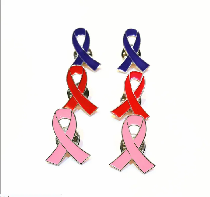 Red Ribbon Lapel Pin Anti HIV Association Metal Badge Souvenir Anti Cancer