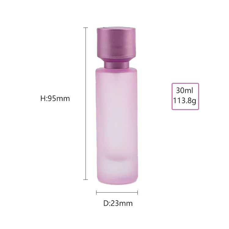 luxury perfume bottle for women frosted 30ml custom screw cap multiple colour perfume glass bottle for packaging