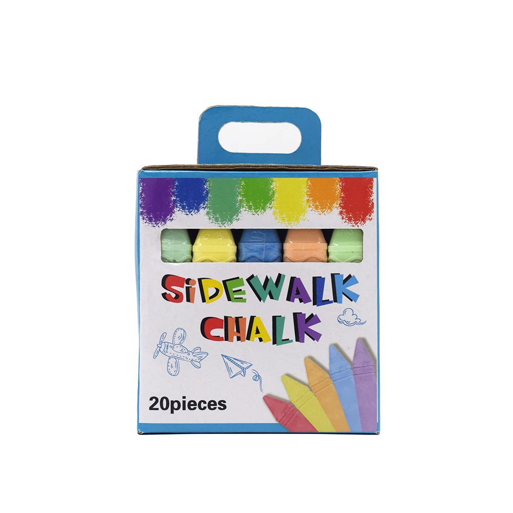 New design best selling Colorful non toxic Rectangle Sidewalk Chalk for kids school tools chalk