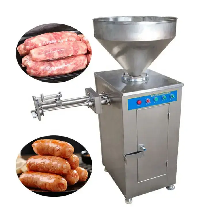 Automatic Pneumatic Sausage Stuffer Filler Sausage Tying Machine Meat Quantitative Filling Machine With Knotting Function