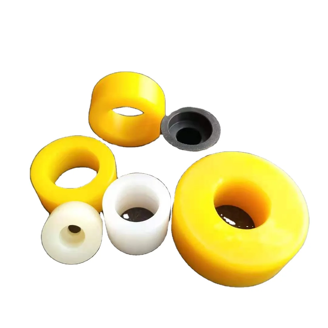 custom PTFE plastic bushing nylon flange insulating sleeve bush with spiral slot POM sleeves for bolts