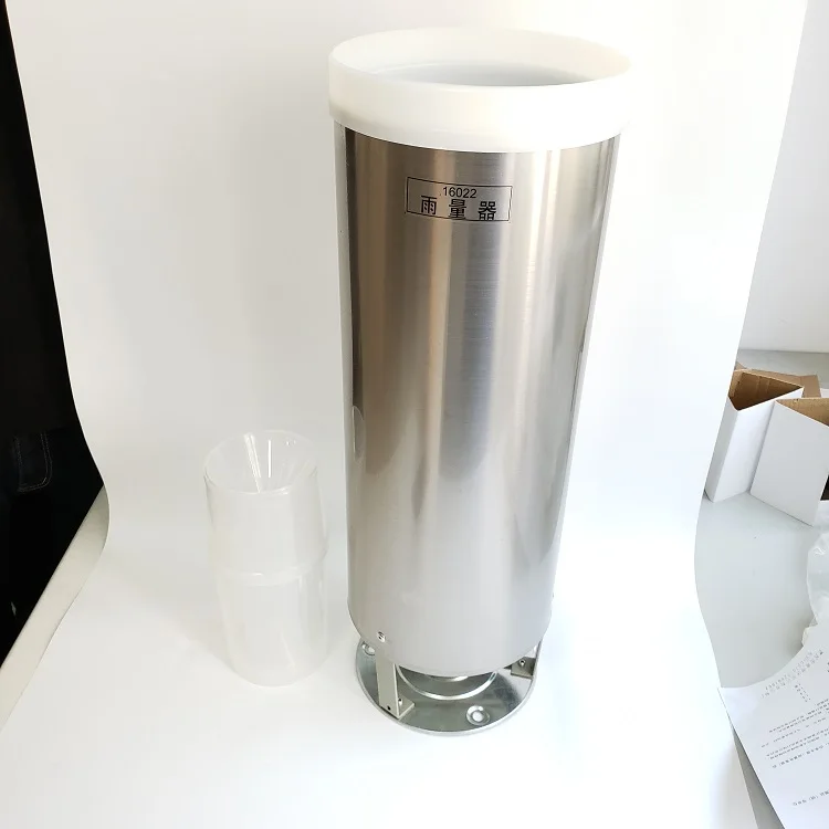 Integral 200MM caliber meteorological flood control tipping bucket rain bucket stainless steel rain gauge