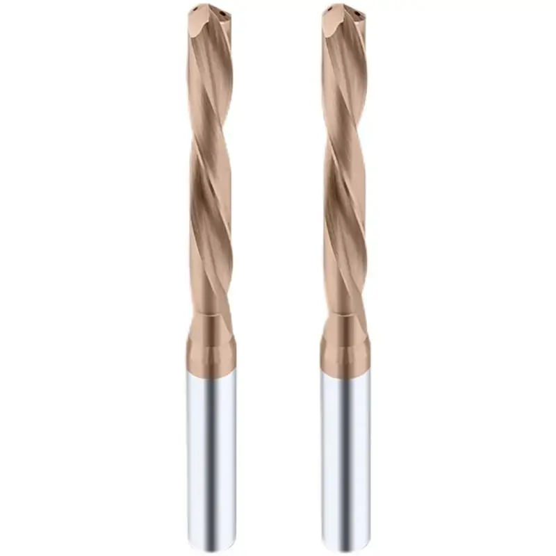 tungsten steel solid carbide center outlet drill bit three times diameter 3/5D fixed shank drill super hard