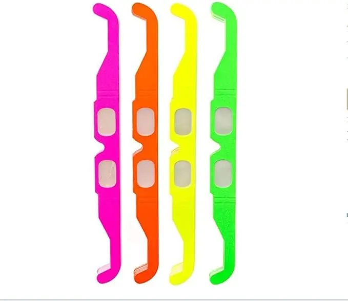 Factory Price chromadepth 3d paper glasses Disposable 3d hologram Christmas diffraction glasses