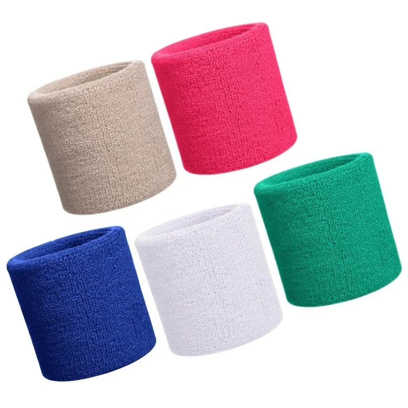 Sweat Absorbing Breathable Protective Sweatbands Terry Cloth Wrist Sweat Band Sports Wristband