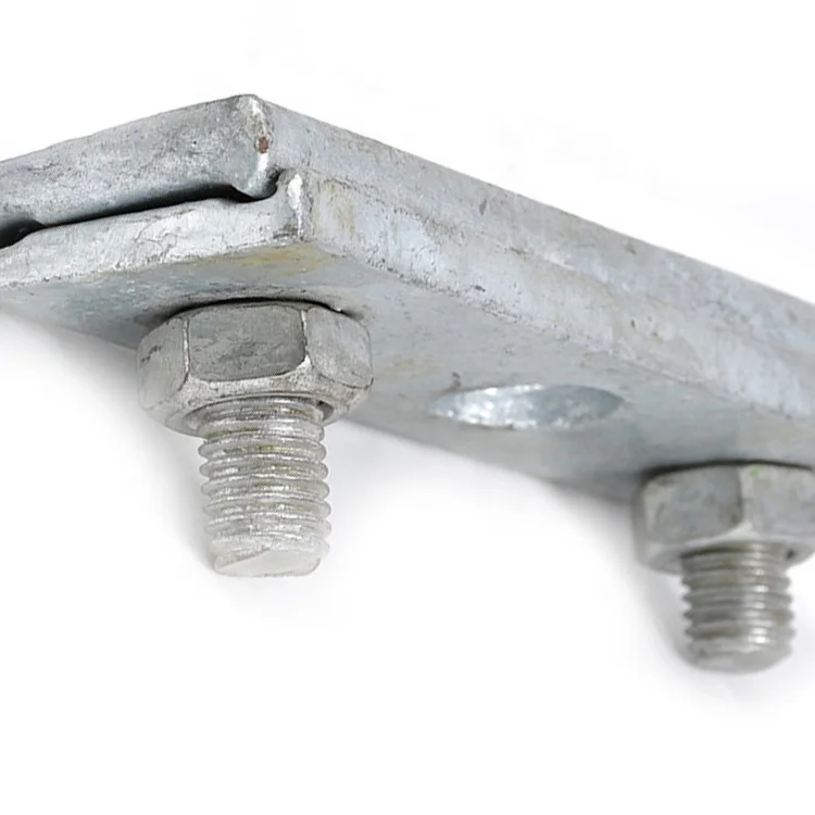 Cable Suspension Clamp Parallel Groove Guy Wire Suspension Galvanized Clamp With 3 Bolts