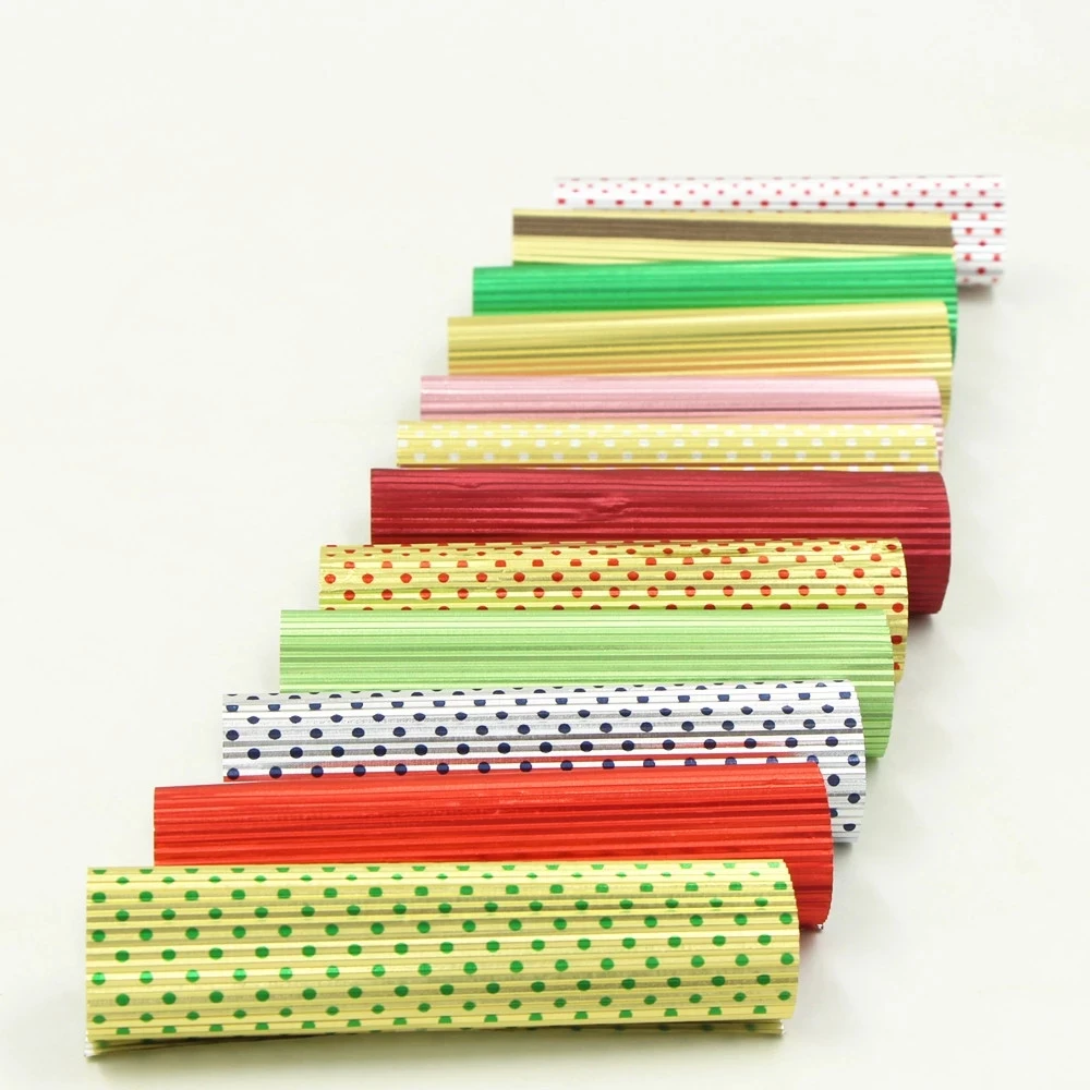 factory 8011   Colour corrugated aluminum foil paper in roll chocolate wrapping paper  printing factory supplier