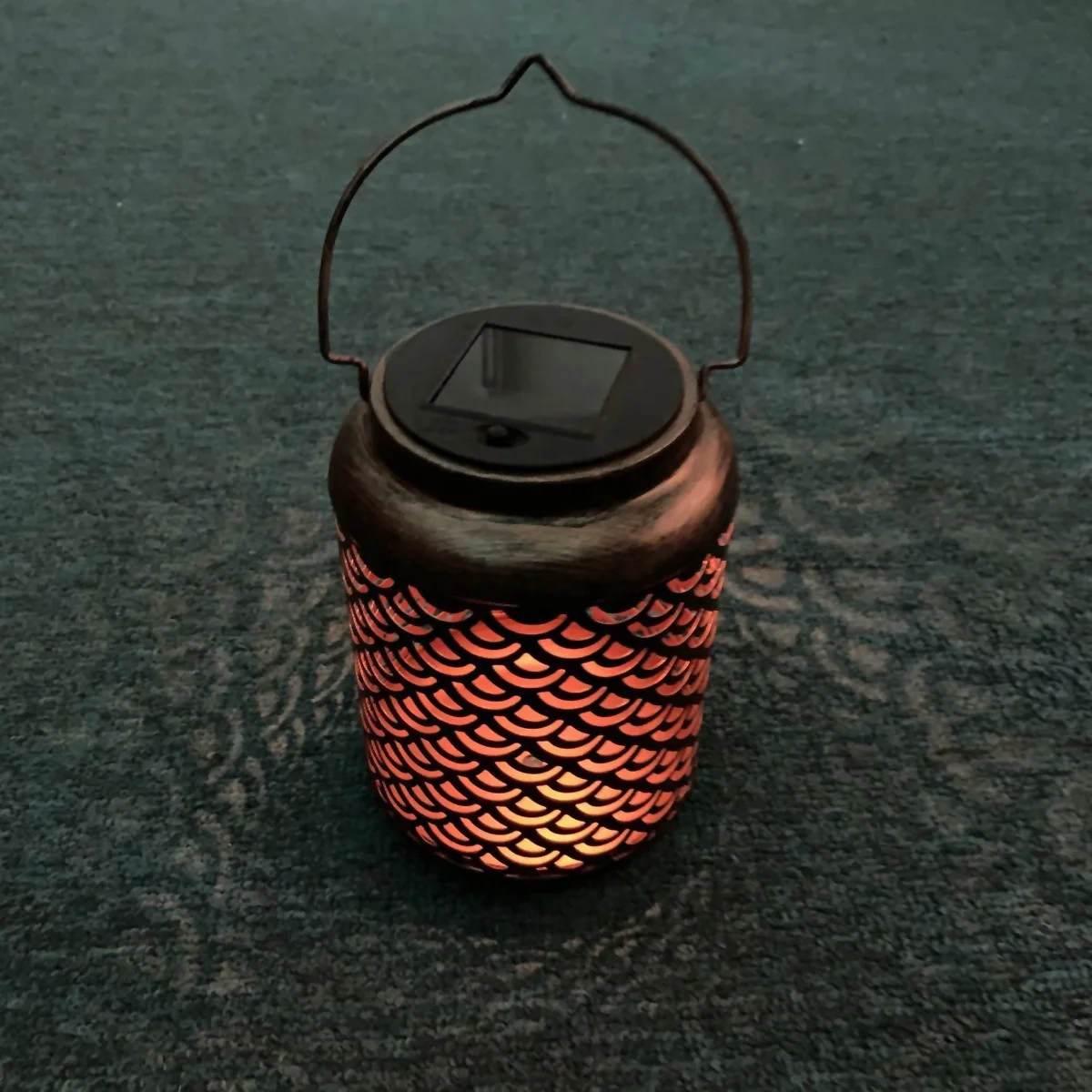 Decorative Retro Metal Solar Lights Handle Garden Christmas Tree Lamp  Hanging Lamp Solar Lantern