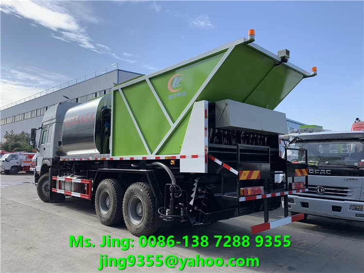 Synchronous chip sealer asphalt gravel truck