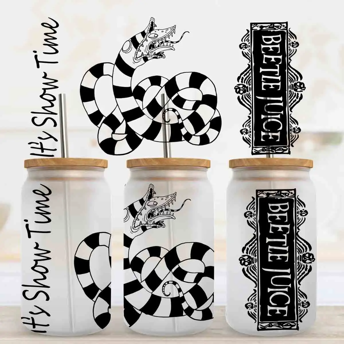 Cute Dog UV DTF Cup Wrap Transfers Ready To Transfer UV DTF Cup Wraps For 16oz 20oz Libbey Glass Cups Tumblers