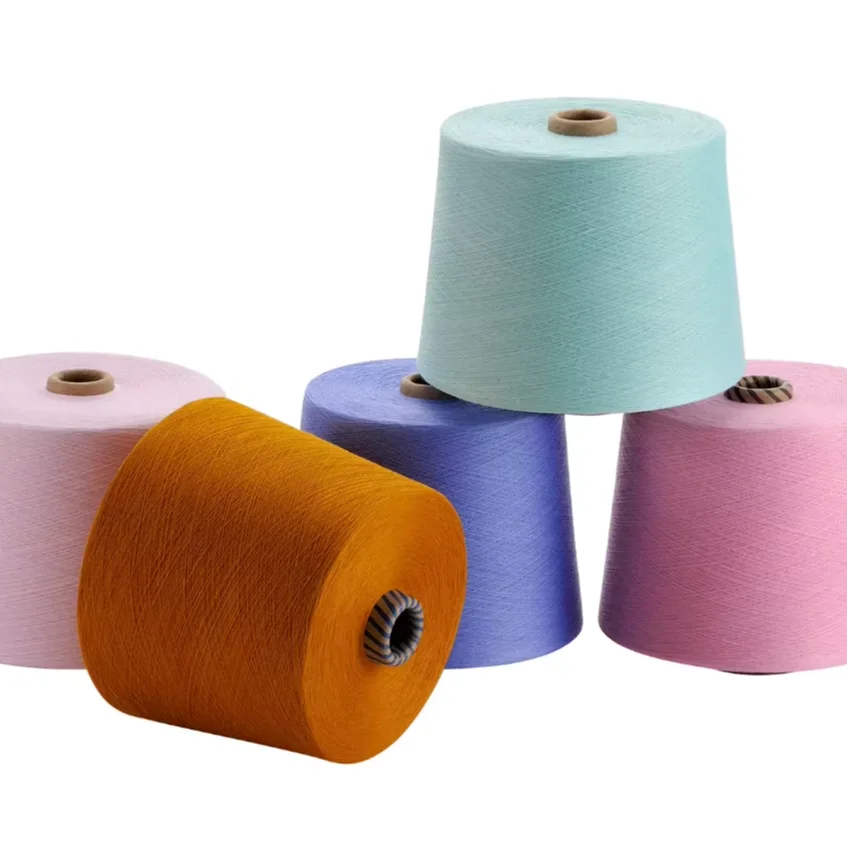 Ne 30/2 MVS Rabbit Hair Like Core Spun Yarn 82% Acrylic 18% PBT use for sweater