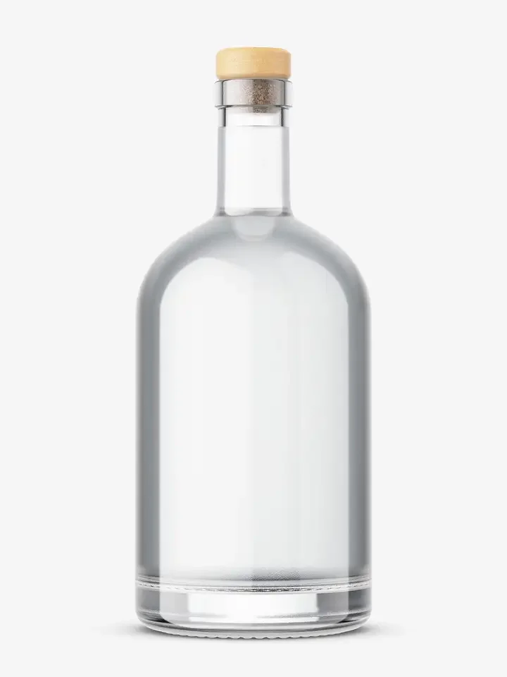 Wholesale 750ml 500ml 375ml Oslo Vodka Spirit Gin Rum Glass Liquor Bottle With Cork